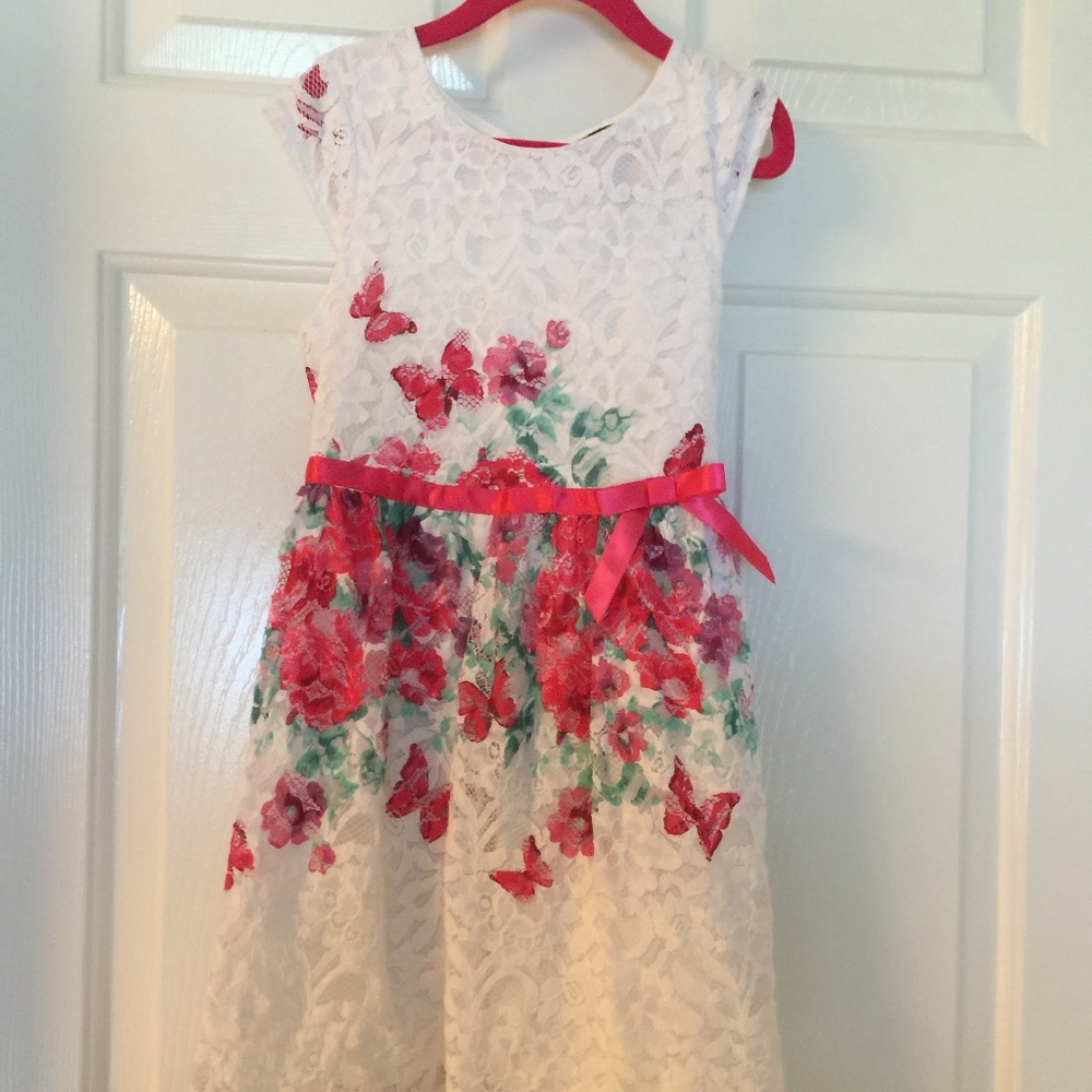 Floral Lace dress Sz M 7/8 little girls